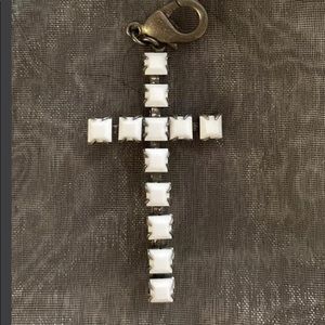 Sabika White Stone Cross Pendant